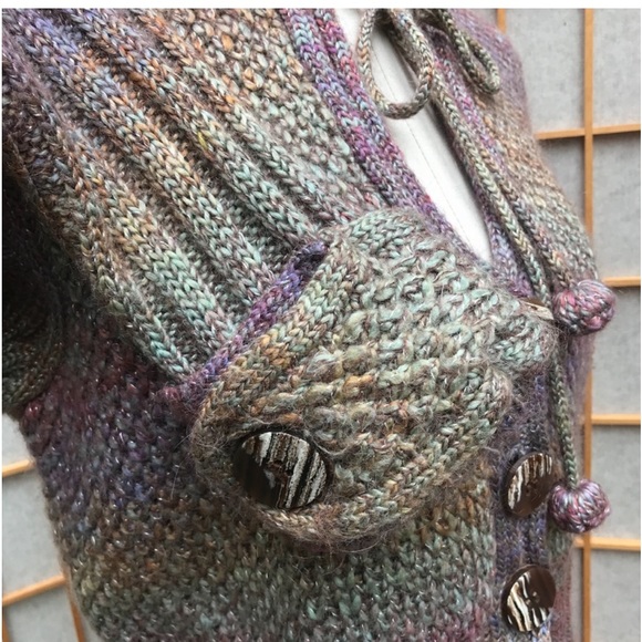 Anthropologie One Girl Who Ombré Striped Wool-Mohair Blend Sweater SZ L - Picture 9 of 15